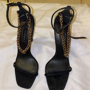 Top shop gold chain heels